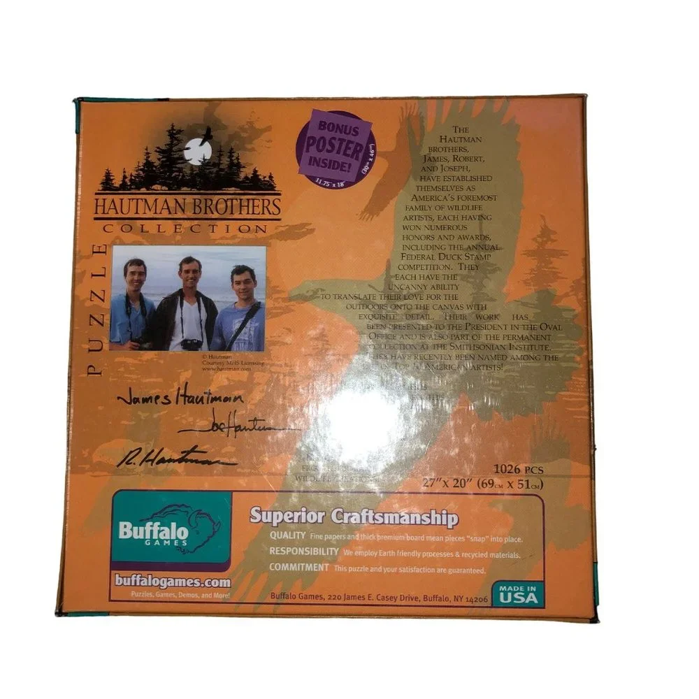 Hautman Brothers Collection Puzzle 1000 Pieces NEW Sealed Black Bay Moose